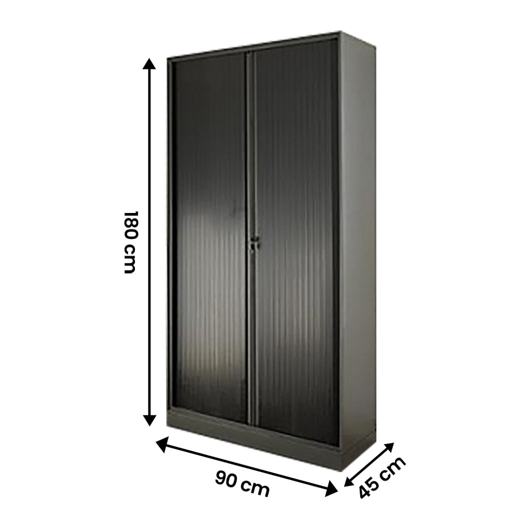 High Metal Tambour Door Storage Cabinet